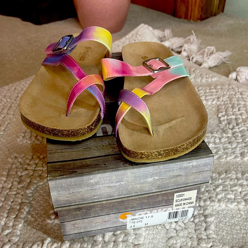 Tie Dye footbed sandals